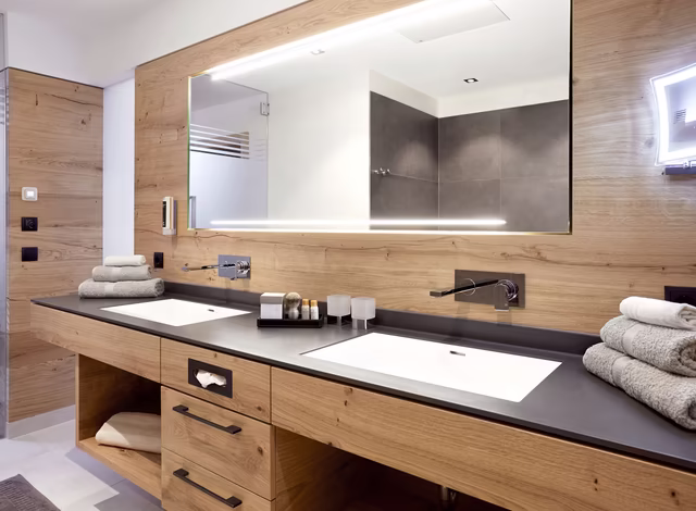 Badezimmer in der Superior Suite im Landhaus Sonnenhof