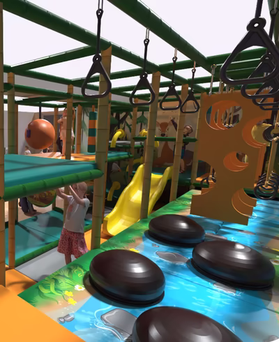 Visualisierung Indoor Ninja Warrior Park